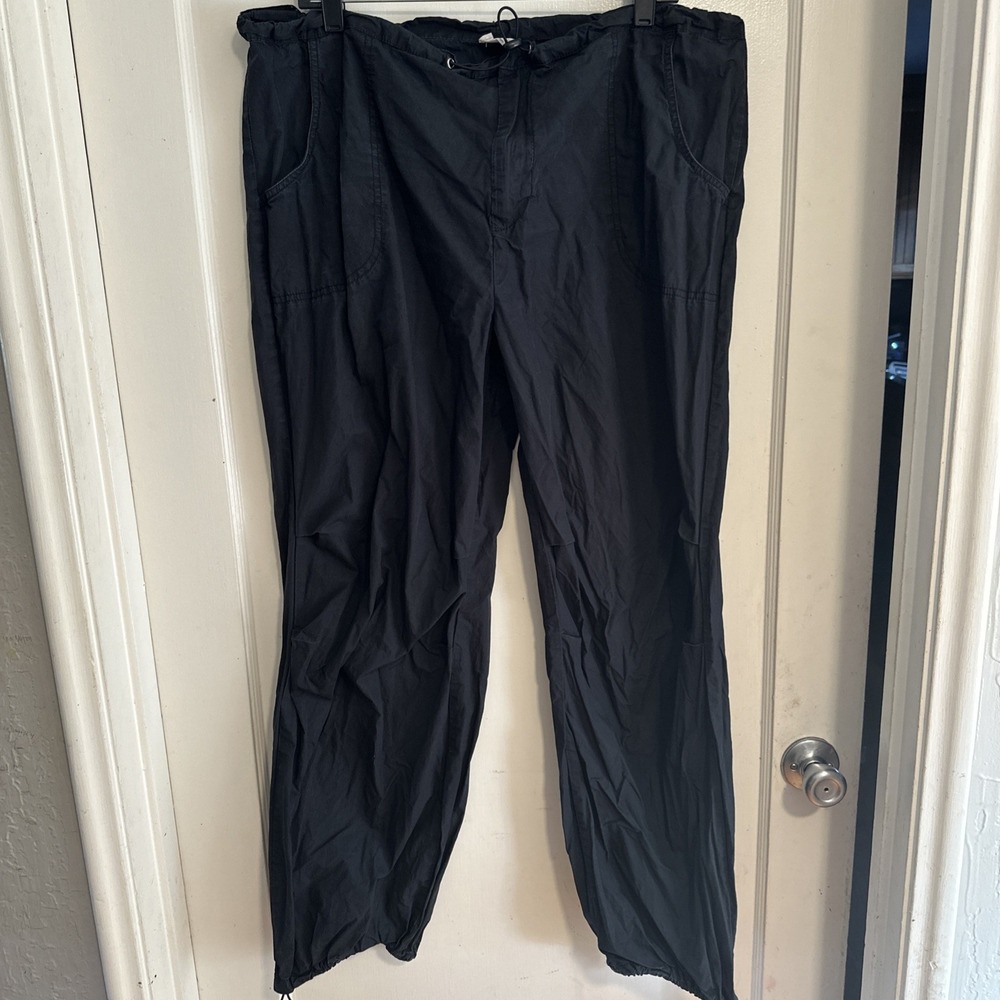 Cotton On Womens Black Cargo Light Baggy Pants Size 10